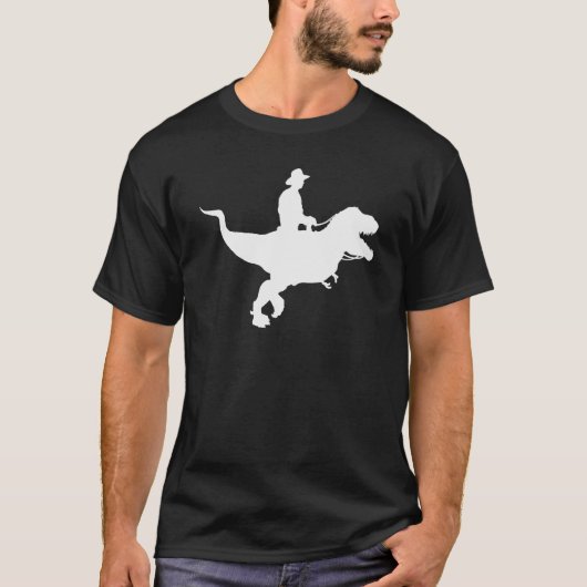 Cowboy montant le T-shirt de T-Rex (Devant)