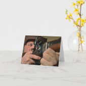 Cowboy Notecard Kaart (Gele Bloem)