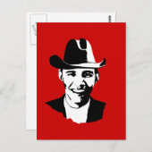 Cowboy Obama Briefkaart (Voorkant / Achterkant)