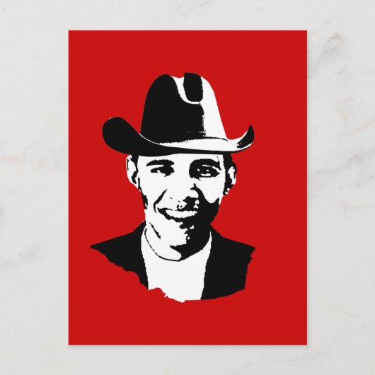 Cowboy Obama Briefkaart (Voorkant)