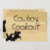 Cowboy Occidental thème buckskin fêtes Invitations (Devant / Derrière)