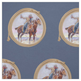 Cowboy occidental vintage sur le tissu d'équilibr