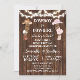 Cowboy of Cowgirl Westerne Gender Reopenbaarmaking Kaart