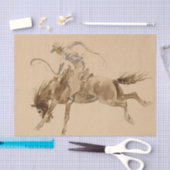 Cowboy on a Bucking Horse by Edward Borein Tissuepapier (Craft)