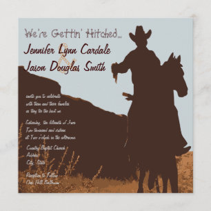 Cowboy on Horse Country Westerne Weddenschap Kaart