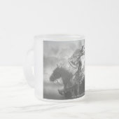 Cowboy on Horse Roping Cattle Frost Coffee Cup Mok (Voorkant links)