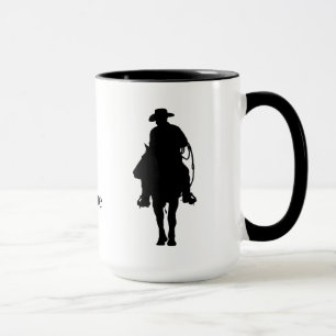 Cowboy op de Mok van Horse Silhouette
