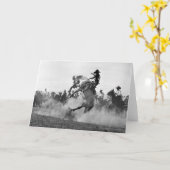 Cowboy op een boekje bronco kaart (Gele Bloem)