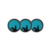 Cowboy op Paard Silhouet - Turquoise