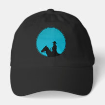 Cowboy op Paard Silhouet - Turquoise