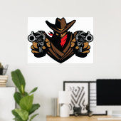 Cowboy Outlaw Poster (Thuiskantoor)
