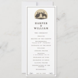 Cowboy paar bruiloft programma