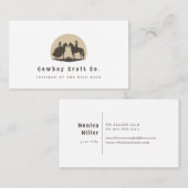 Cowboy paar paard visitekaartje (Voorkant / Achterkant)