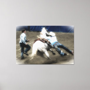*~* Cowboy Paard Western Rodeo  AR22 Canvas Afdruk