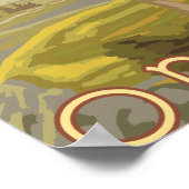 Cowboy & paarden - Pendleton, Oregon Poster (Hoek)