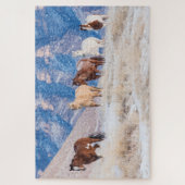Cowboy-paardenrit op Hideout Ranch Legpuzzel (Verticaal)