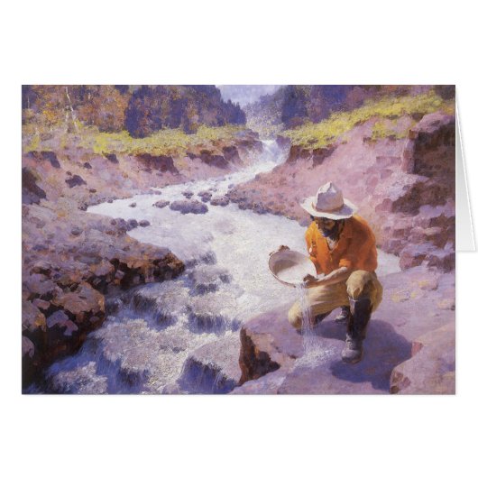 cowboy, Panning Gold, Wyoming van Leigh (Voorkant Horizontaal)