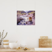 cowboy, Panning Gold, Wyoming van Leigh Poster (Keuken)