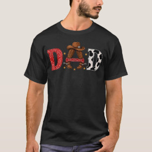 Cowboy Papa Western Thema Rodeo Verjaardag T-shirt