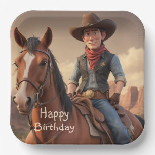 Cowboy Papieren Bordje