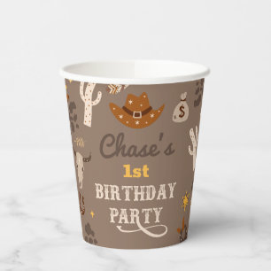 Cowboy Party Cups   Westerne kopjes Papieren Bekers