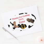 Cowboy Party Dank u Sticker (Envelop)