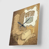 Cowboy Personnalisé Rodeo Horloge murale (Angle)