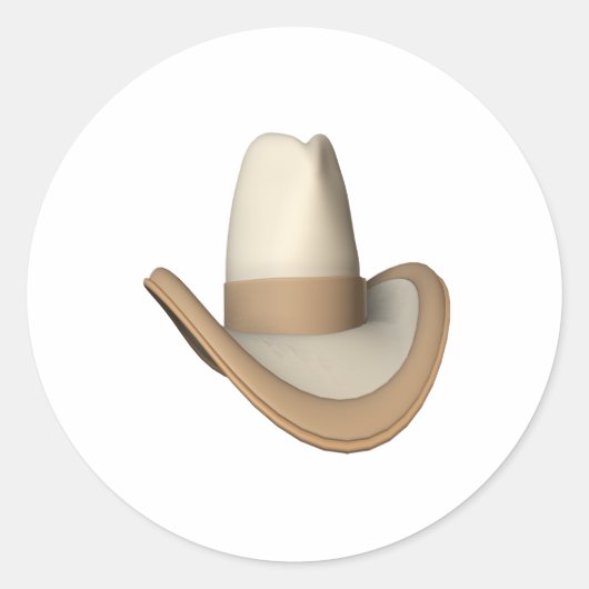 Cowboy Pet 2 Ronde Sticker (Voorkant)