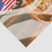 Cowboy Pet American Flag Sunrays Tissuepapier (Detail)