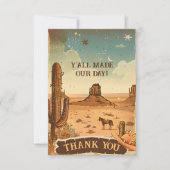 Cowboy Pet Baby shower Bedankkaart (Voorkant)