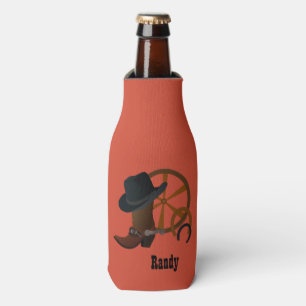 Cowboy Pet en Boots gepersonaliseerd Flesjeskoeler
