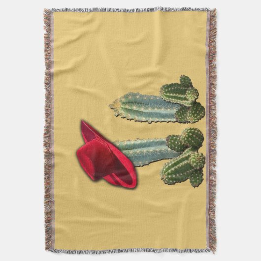 Cowboy Pet en Cactus Deken (Voorkant Verticaal)