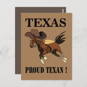 Cowboy Pet Horse Proud Texan Briefkaart