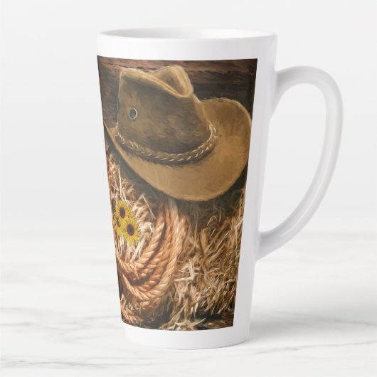 Cowboy Pet Latte Mok (Rechts)