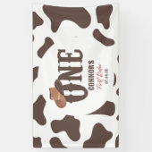 Cowboy Pet ONE Eerste Rodeo 1e Verjaardagsfeest Spandoek (Verticaal)