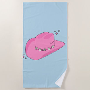 Cowboy Pet Preppy roze en blauw Strandlaken