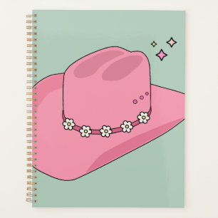 Cowboy Pet Preppy roze en groen Planner