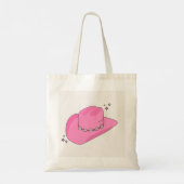 Cowboy Pet Preppy Roze Tote Bag (Achterkant)