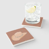 Cowboy Pet Rust Terracotta Stenen Onderzetter (Zijkant)