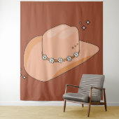 Cowboy Pet Rust Terracotta Wandkleed (In situ)