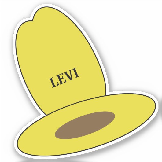 Cowboy Pet Verjaardagsfeestje Sticker (Voorkant)