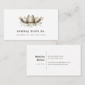 Cowboy pet western visitekaartje (Voorkant / Achterkant)