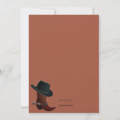 Cowboy Photo Invitation Kaart (Achterkant)