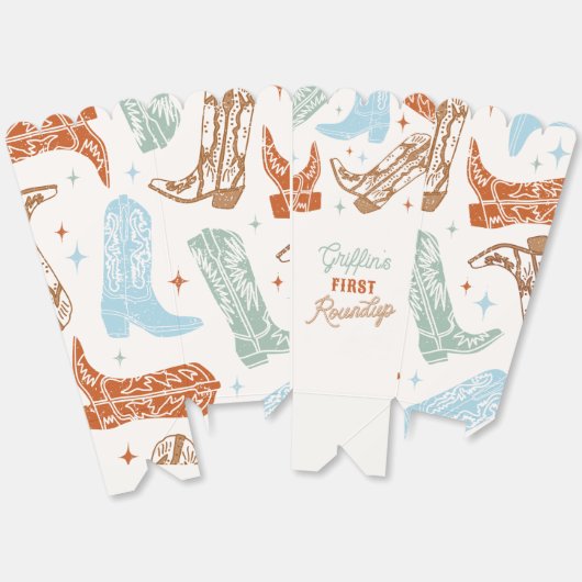 Cowboy Popcorn Favoriete Box Bedankdoosjes (Ongevouwen)