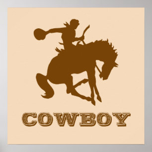 Cowboy Poster - verander de kleuren!