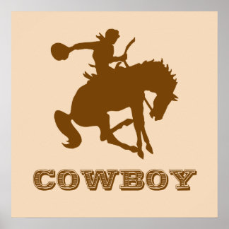 Cowboy Poster - verander de kleuren!