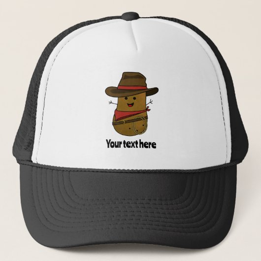 Cowboy Potato - Gepersonaliseerd Trucker Pet (Voorkant)