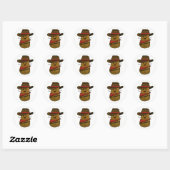 Cowboy Potato Ronde Sticker (Vel)