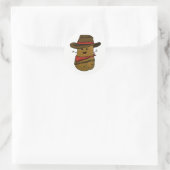Cowboy Potato Ronde Sticker (Tas)