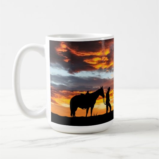 Cowboy Prayer Café Mug (Gauche)